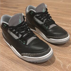 Air Jordan 3 Black and Gray Sneakers